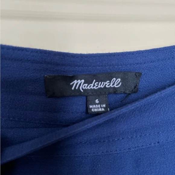 Madewell Royal Blue Button Skirt 6 - Picture 3 of 3